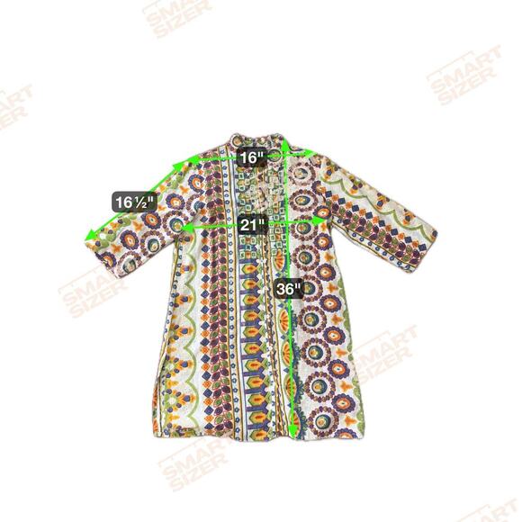 COLORI DI MARE Beachwear Cover-Up Kaftan Embroidered Beaded Tunic Mini Dress  L - Picture 14 of 14